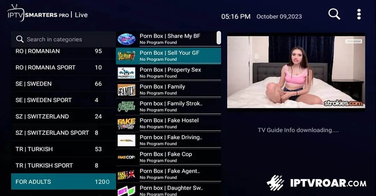 Découvrez une sélection exclusive de chaînes adultes HD en streaming discret sur IPTV. Abonnement TV adulte avec contenu premium sans interruption. Profitez des