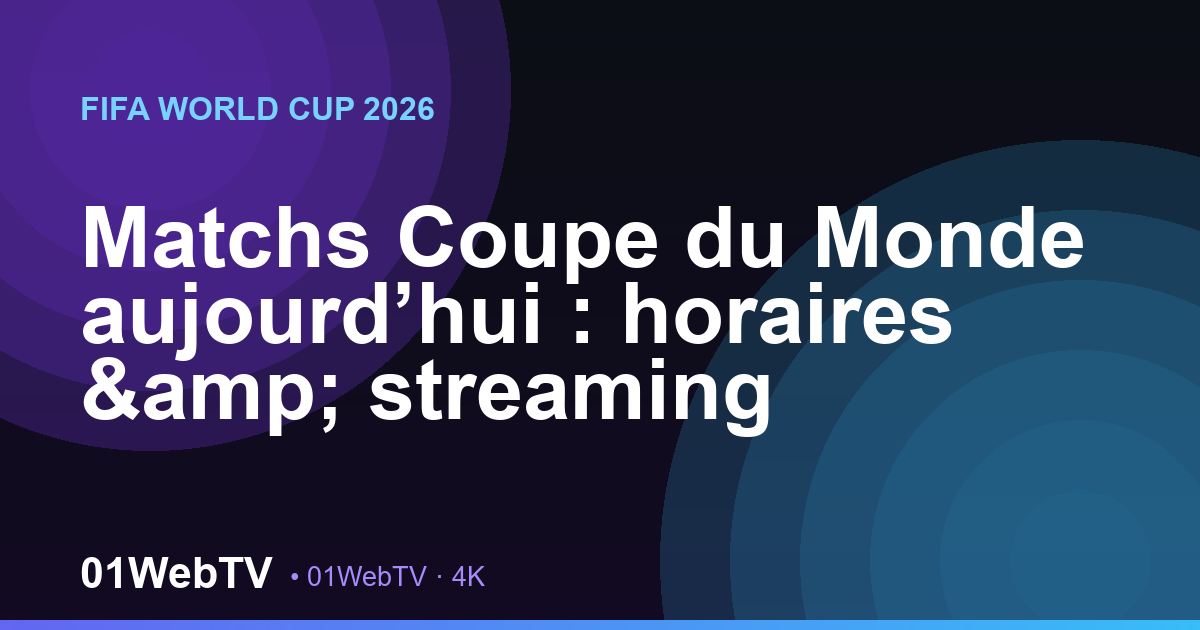 Matchs Coupe du Monde aujourd’hui : horaires & streaming