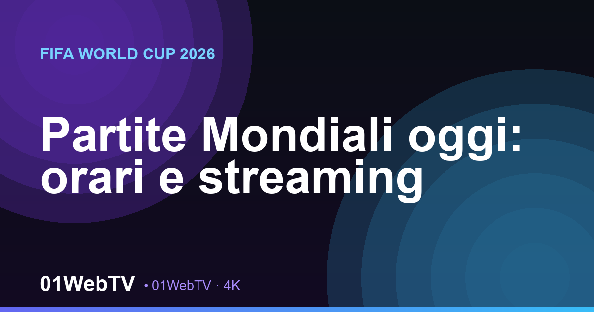 Partite Mondiali oggi: orari e streaming